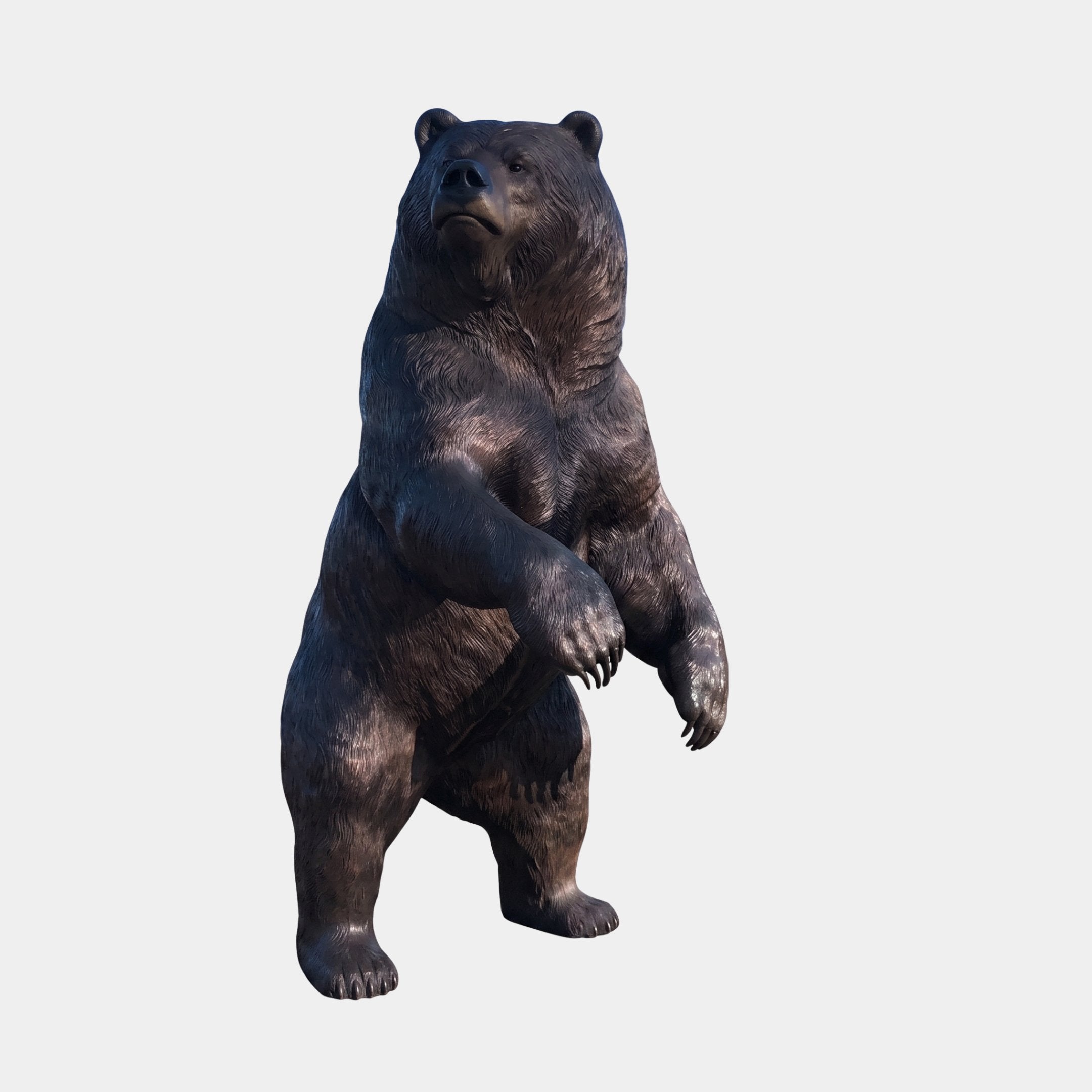 Monumental Rearing Grizzly Bear Bronze Sculpture - 350cm