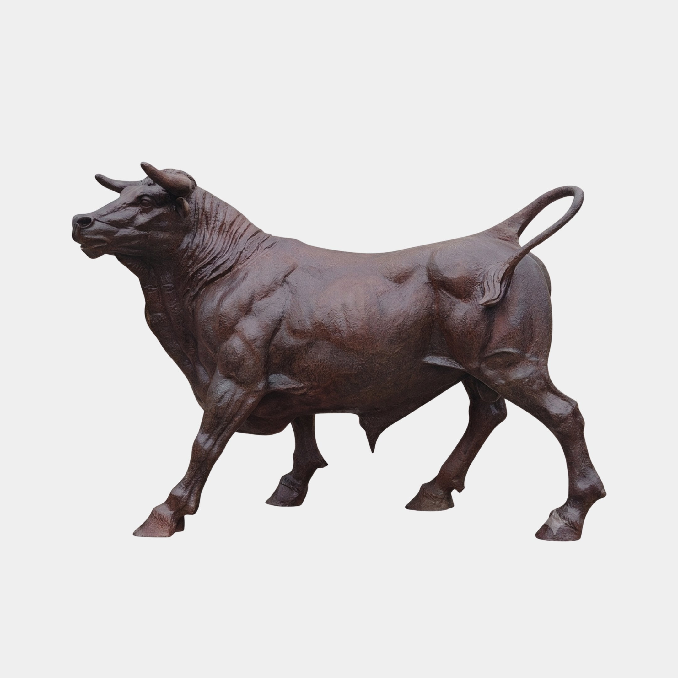 Monumental Traditional Charging Bull Bronze Sculpture - 220cm