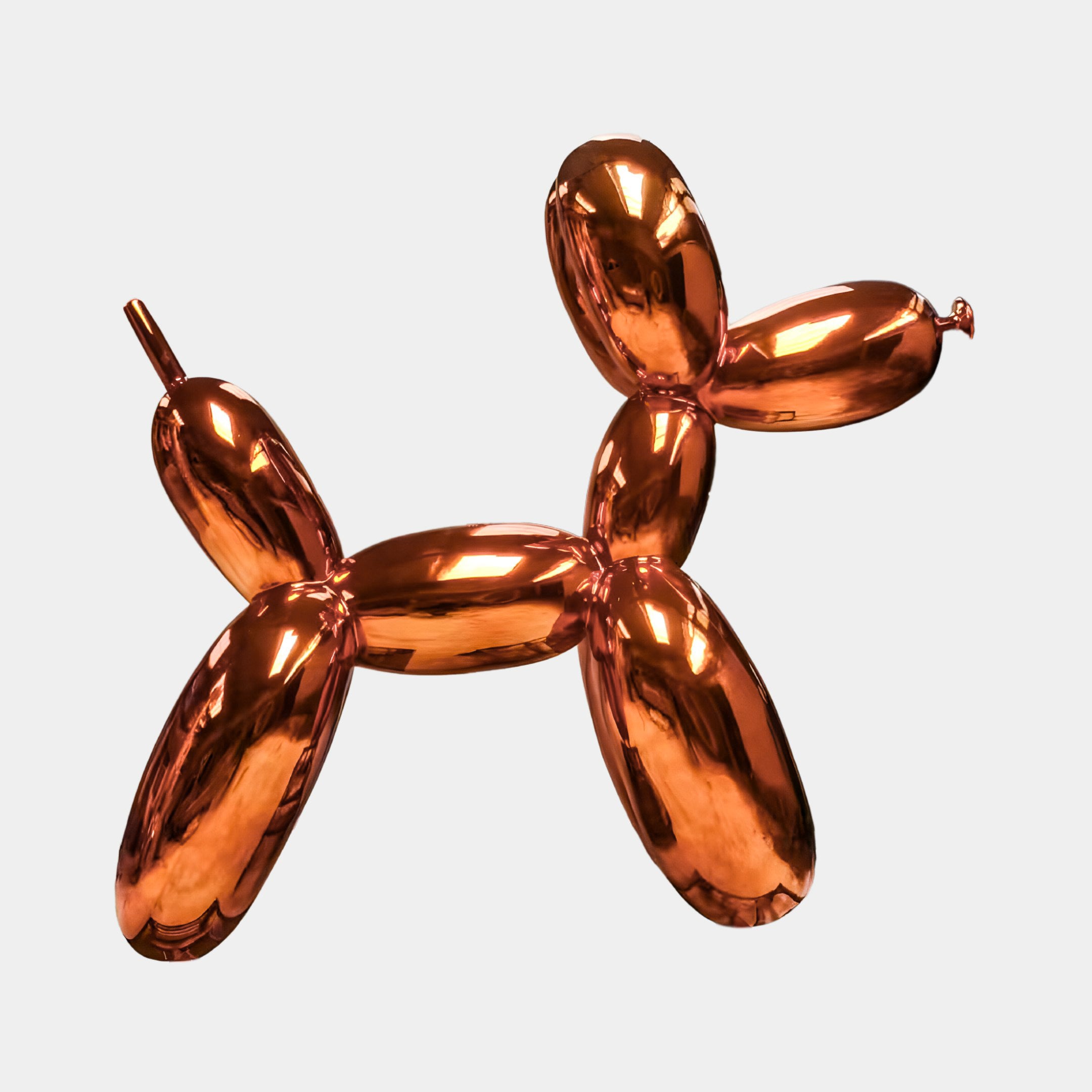 The Giant Sculptures Sunset Orange Balloon Dog Sculpture, 80cm, with contemporary design, is shown against a plain white background.