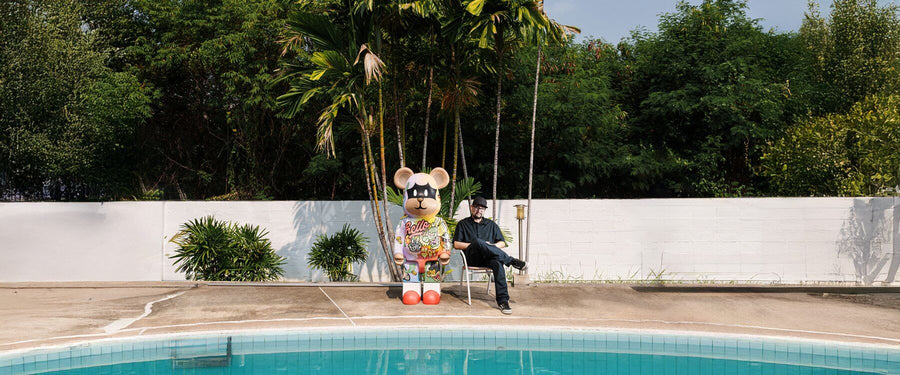 A Bold Fusion of Tradition and Innovation: The Lucky Paws Bear Sculpture by BigDel