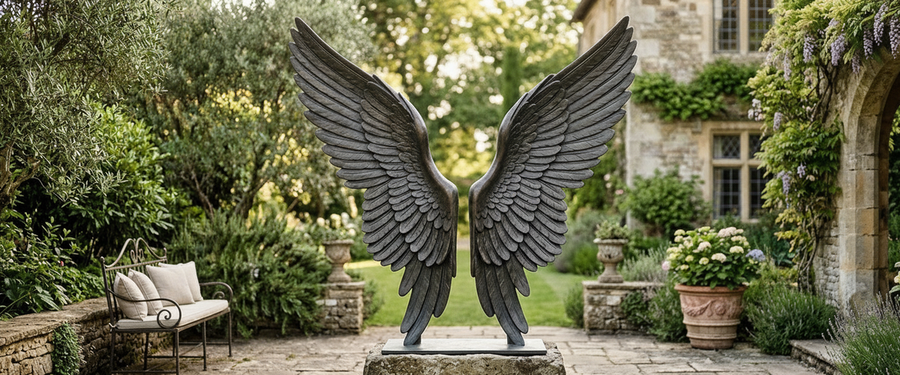 A Large Angel Wing Sculpture Lives or Dies by Its Span - large angel wing sculpture