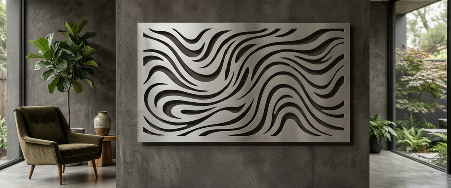 Abstract Metal Wall Art Lives or Dies at the Edge - abstract metal wall art