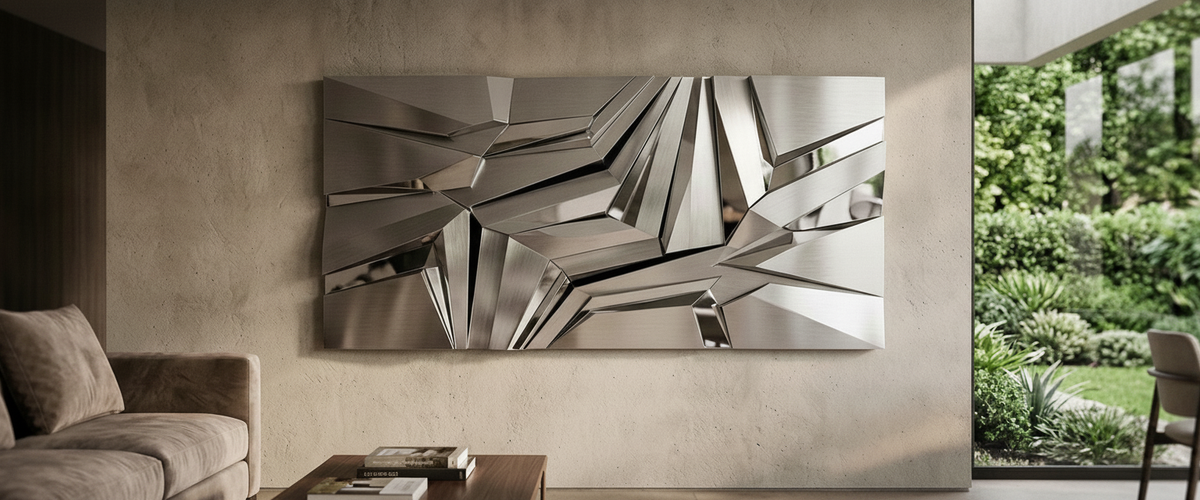 Abstract Metal Wall Art That Actually Reads From Across the Room - abstract metal wall art