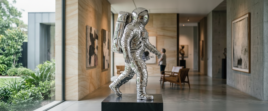 Astronaut Sculpture Art: How to Place a Spaceman so It Actually Lands - astronaut sculpture art