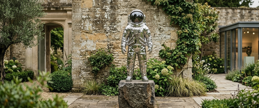 The Astronaut Sculpture in a Church: How Space Age Figures Read Against Sacred Stone - astronaut sculpture in church