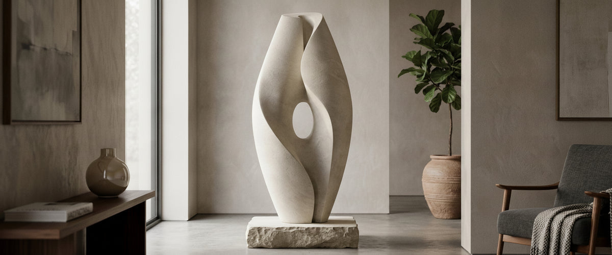Contemporary Abstract Stone Sculpture: How to Place It so It Actually Works - contemporary abstract stone sculpture