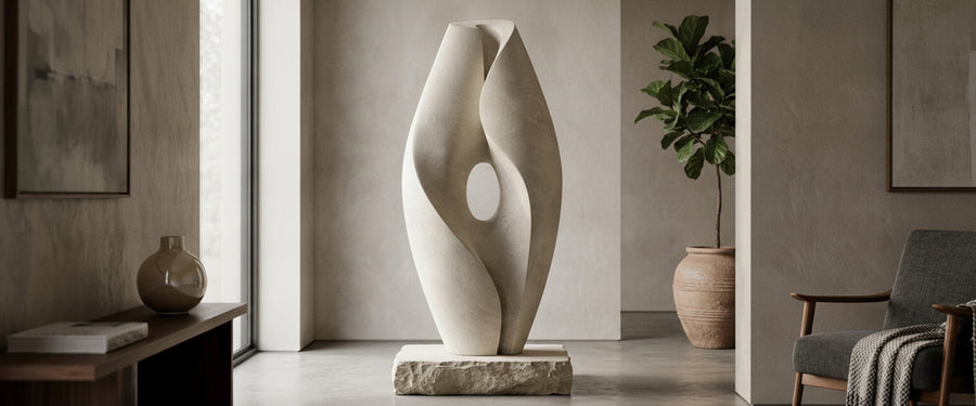 Contemporary Abstract Stone Sculpture: How to Place It so It Actually Works - contemporary abstract stone sculpture