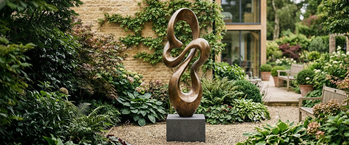 How to Place a Modern Abstract Metal Sculpture so It Actually Reads - modern abstract metal sculpture