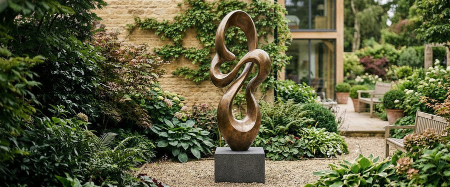 How to Place a Modern Abstract Metal Sculpture so It Actually Reads - modern abstract metal sculpture
