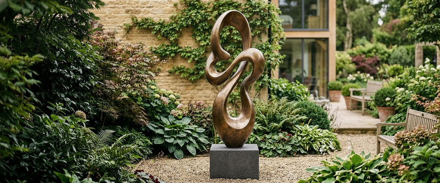 How to Place a Modern Abstract Metal Sculpture so It Actually Reads - modern abstract metal sculpture