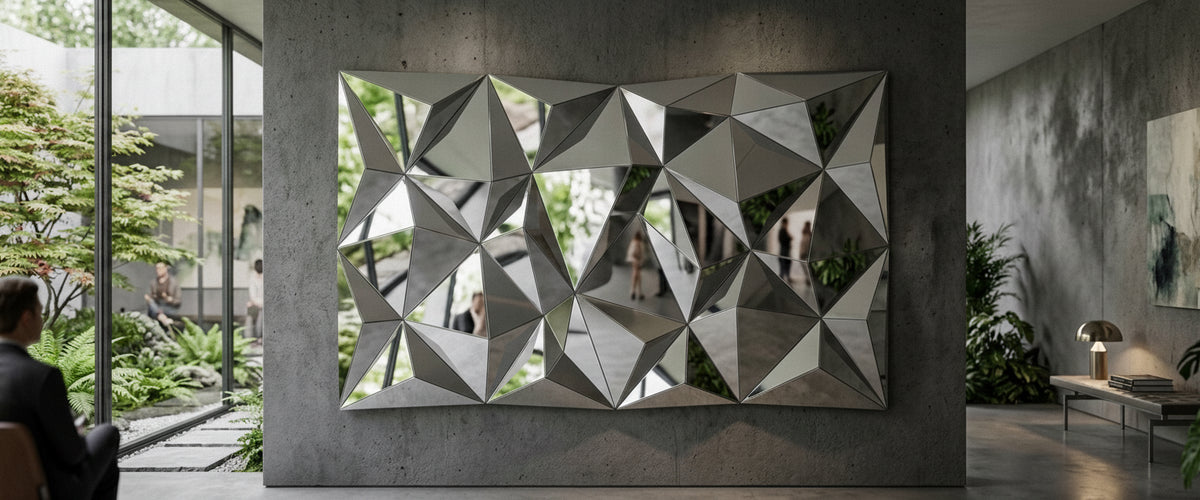 Mirrored Geometric Wall Art: How to Place It so It Actually Reads - mirrored geometric wall art