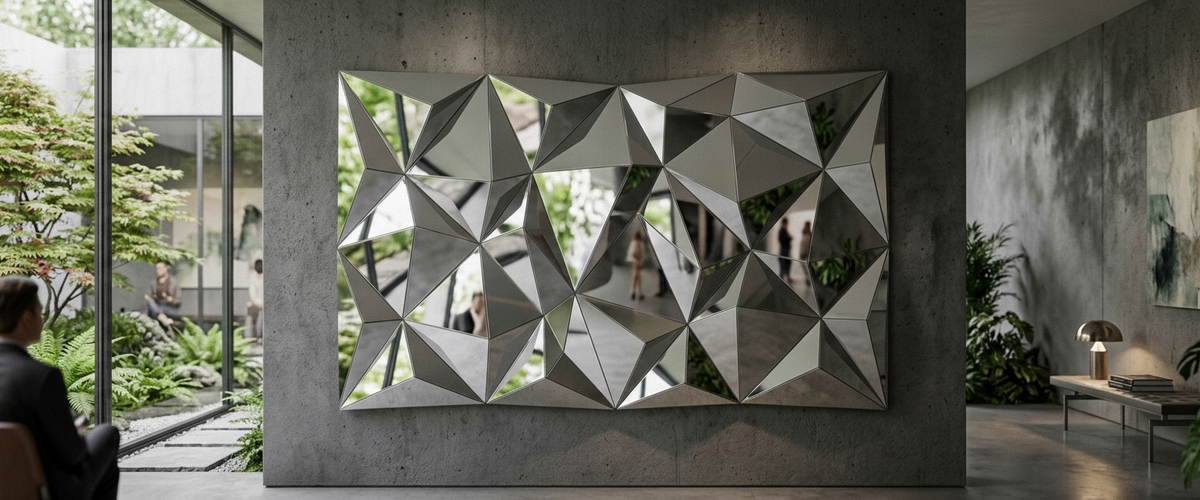 Mirrored Geometric Wall Art: How to Place It so It Actually Reads - mirrored geometric wall art