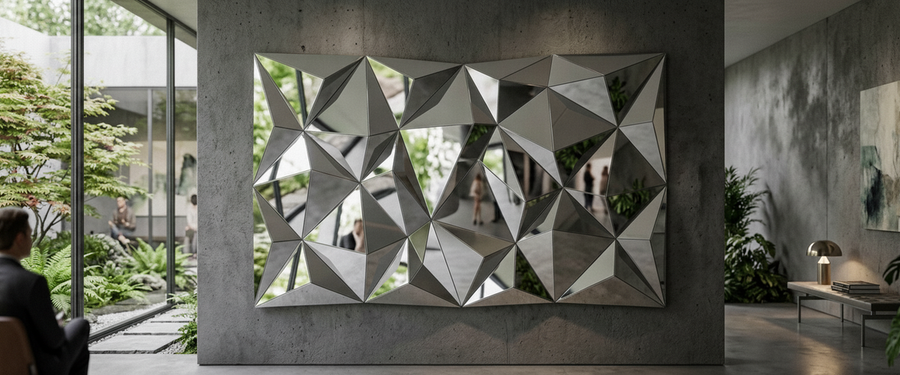 Mirrored Geometric Wall Art: How to Place It so It Actually Reads - mirrored geometric wall art
