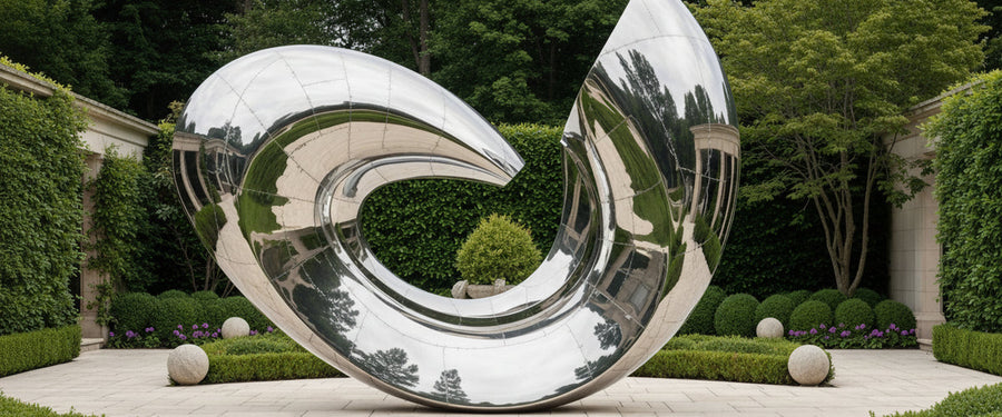 Stainless Steel Sculpture: Mirror Polish or Brushed? - stainless steel sculpture