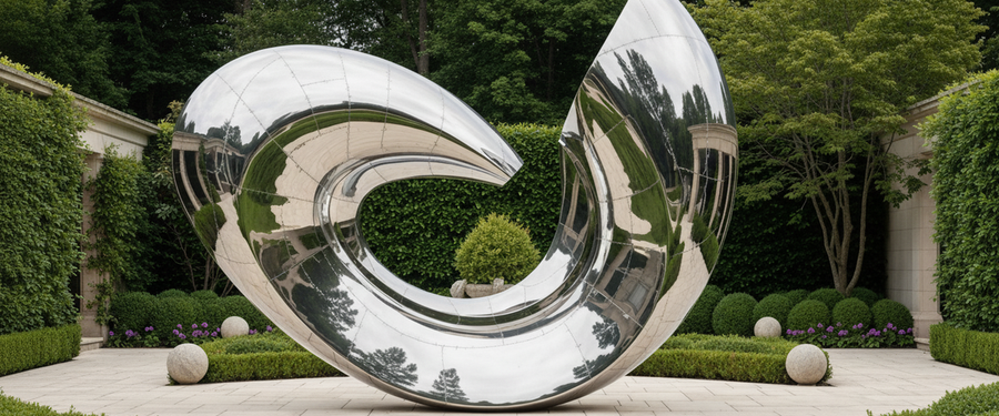 Stainless Steel Sculpture: Mirror Polish or Brushed? - stainless steel sculpture