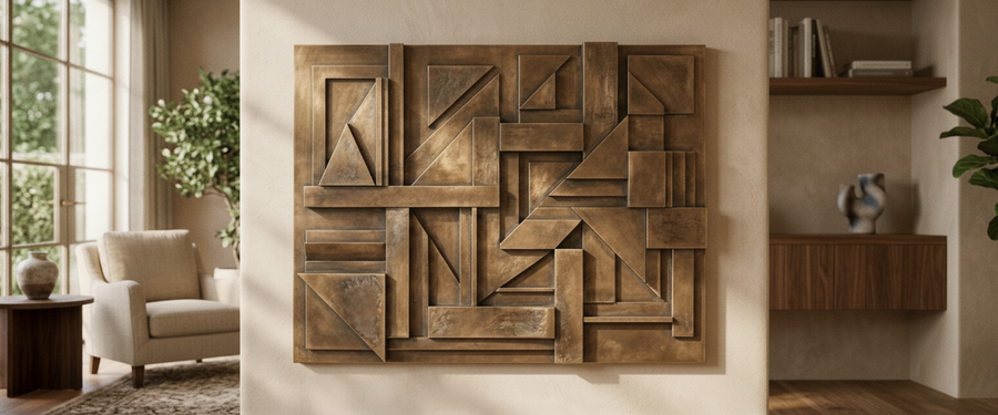 Statements2000 Abstract Large: How Big 3d Metal Wall Panels Actually Read at Home - statements2000 abstract large
