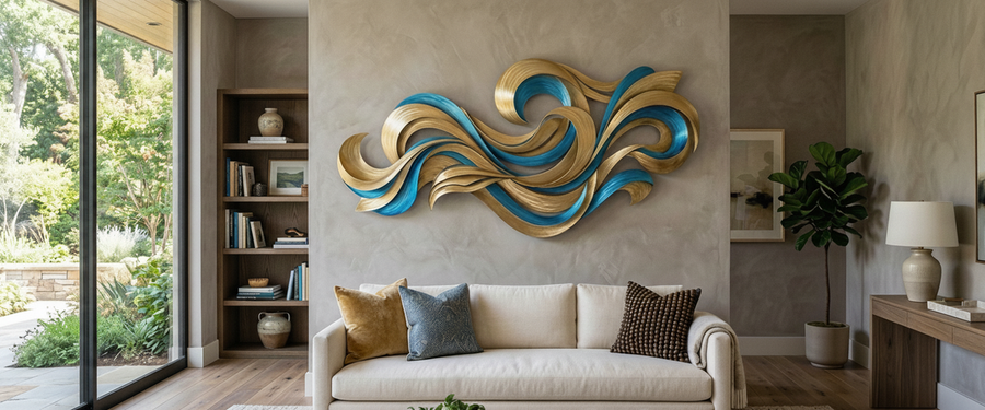 Wall Art for the Living Room: A Buyer's Guide to Scale, Material, and Placement - wall art living room