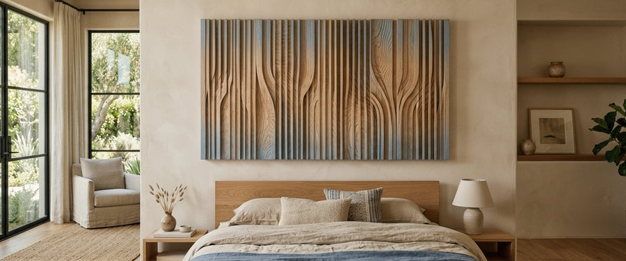 Wooden Wall Art for the Bedroom: How to Place It so It Actually Reads - wooden wall art bedroom