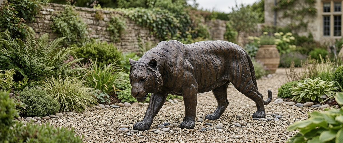 An Outdoor Tiger Statue Needs an Ambush Angle, Not a Plinth - outdoor tiger statue