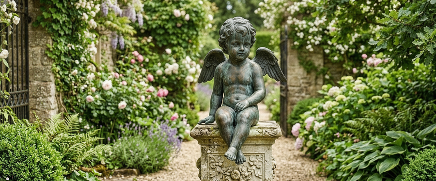 Angel Cherub Garden Statues: Putto, Cherub, or Full-height Angel? - angel cherub garden statues