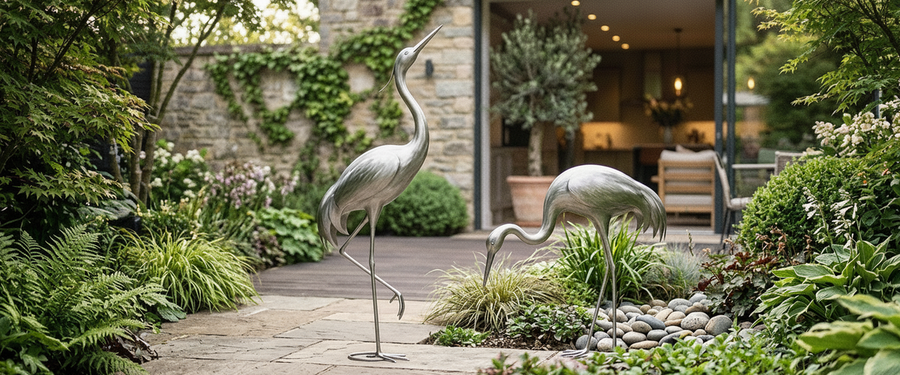 Bella Coastal Garden Sculptures: Choosing a Crane That Survives the Salt - bella coastal garden sculptures