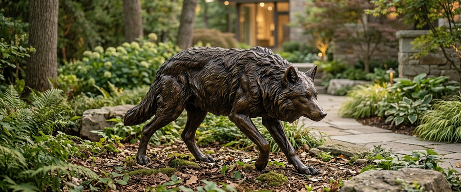 Bronze Wolf Sculpture: How Stance, Fur and Patina Decide the Piece - bronze wolf sculpture