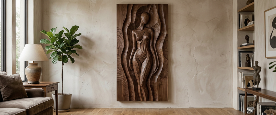Carved Wood Wall Art Only Works if the Shadows Do - carved wood wall art