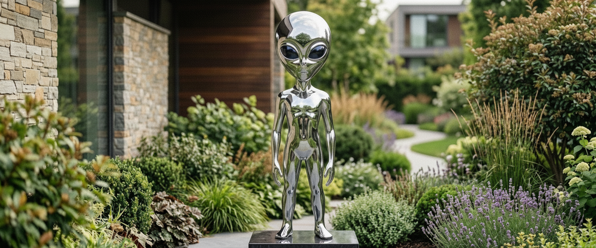 Pop Art Alien Sculptures: Chrome, Candy or Matte - pop art alien