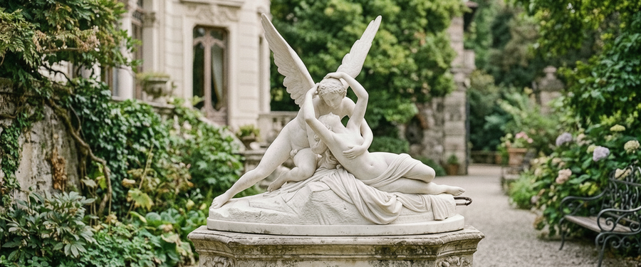 Cupid and Psyche Sculpture: Place It for the View Canova Carved - cupid and psyche sculpture