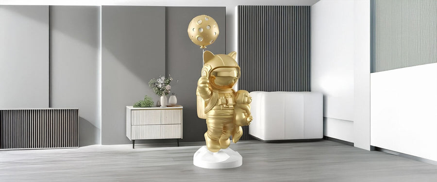 Luxury Launch: Gold-Plated Astronaut Sculptures for High-End Collectors