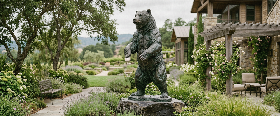How Tall Should a Large Bear Sculpture Be Before It Reads as Wildlife? - large bear sculpture
