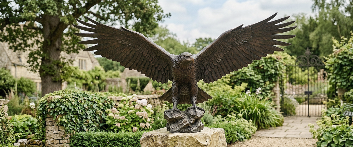 Large Eagle Statue for a Garden: Give It a Perch, Not a Patch of Lawn - large eagle statue garden