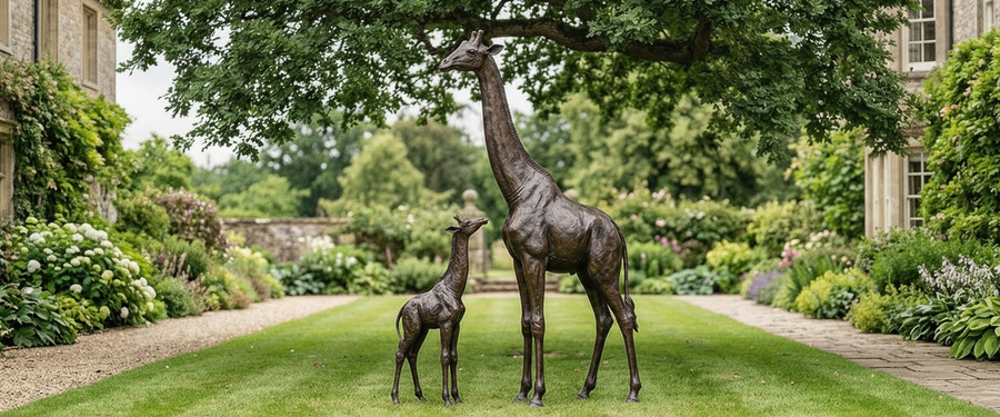 Large Giraffe Statue for the Garden: Scale It to the Trees, Not the Catalog - large giraffe statue garden