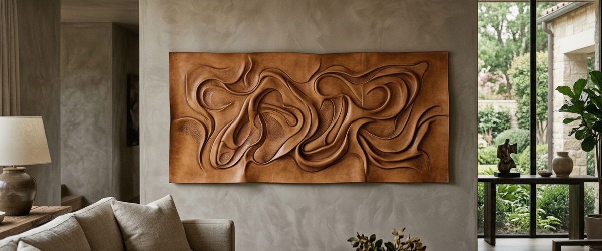 Large Leather Wall Art: What Ten Years Does to a Hide - large leather wall art