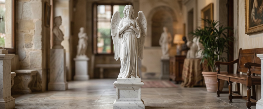Large Marble Angel Statues Live or Die by Their Wings - large marble angel statues
