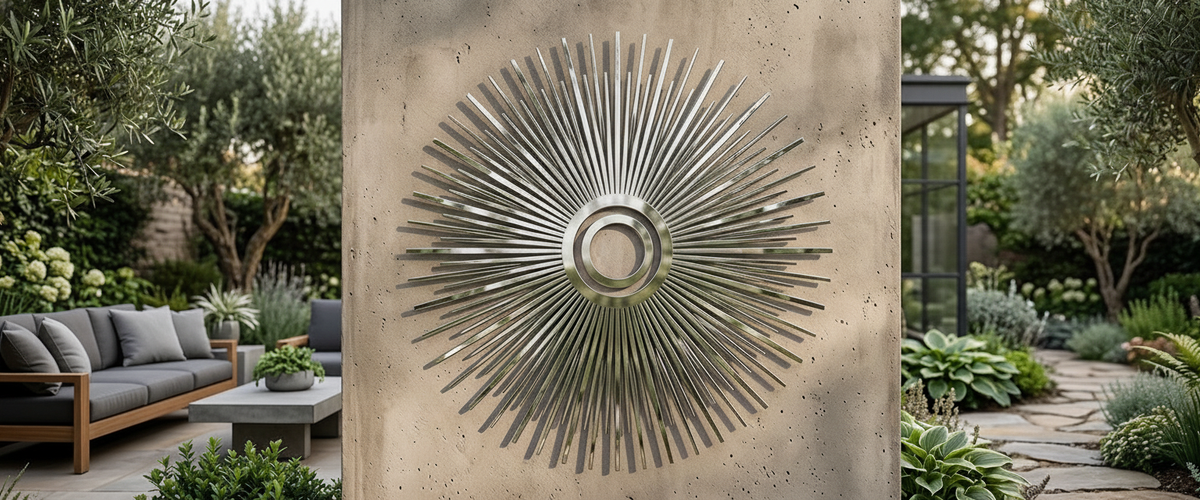 Large Outdoor Wall Art That Still Reads From the Far End of the Garden - large outdoor wall art