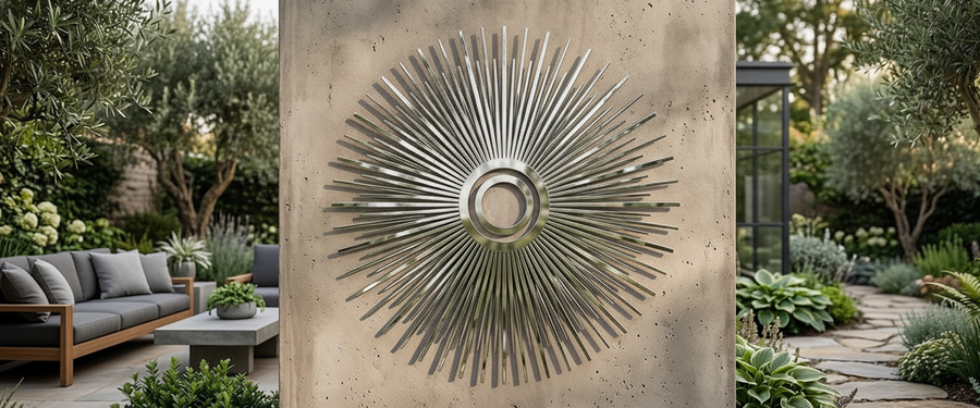 Large Outdoor Wall Art That Still Reads From the Far End of the Garden - large outdoor wall art