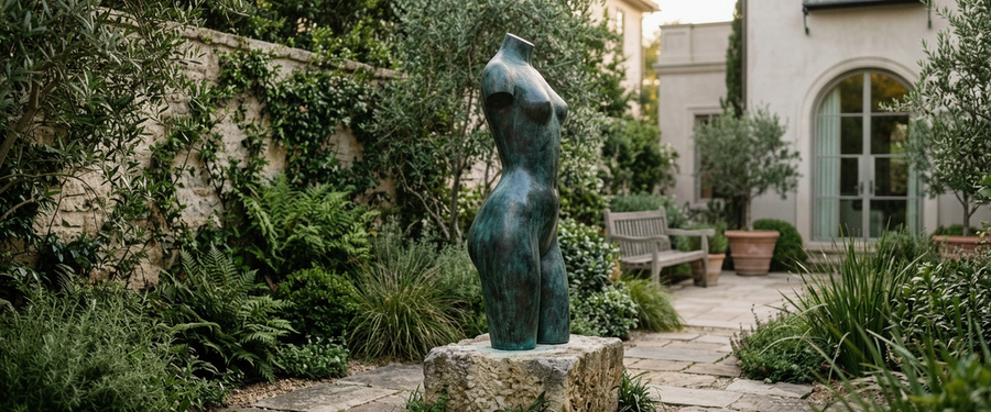 No Head, No Arms: How to Buy an Abstract Female Torso Sculpture That Holds a Room - abstract female torso sculpture
