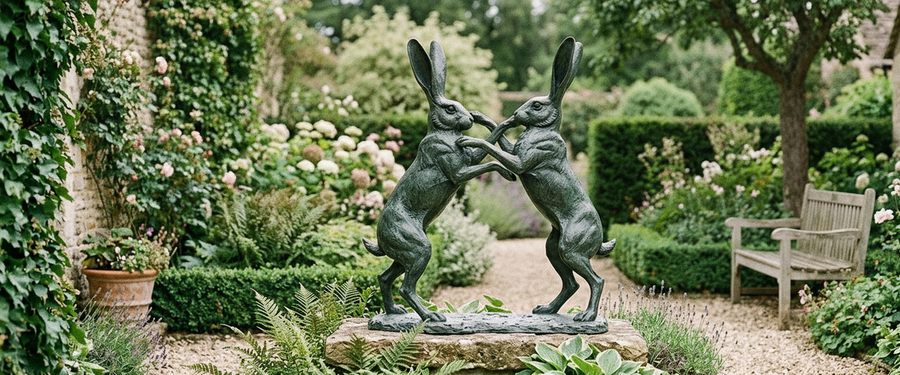 Rabbit Statues for the Garden: The Ears Are Where They Break - rabbit statues garden