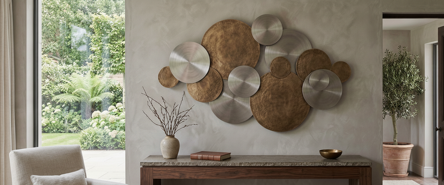 Spacing Is Everything: A Buyer's Guide to Metal Disc Wall Art - metal disc wall art