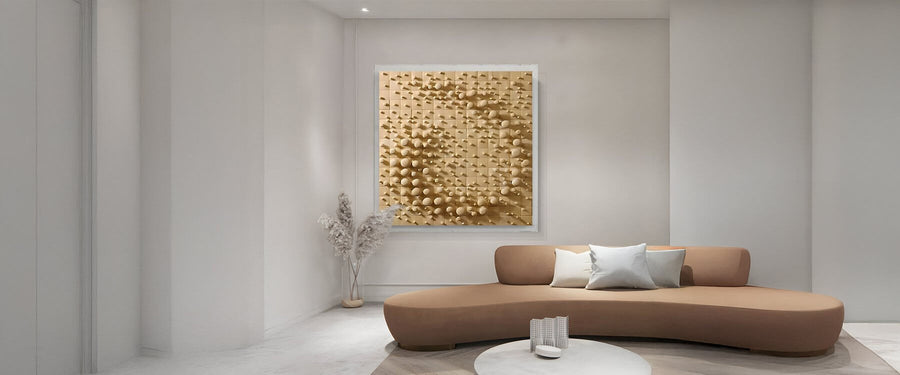 Muted Geometry: Soft-Toned Geometric Art for Neutral Interiors