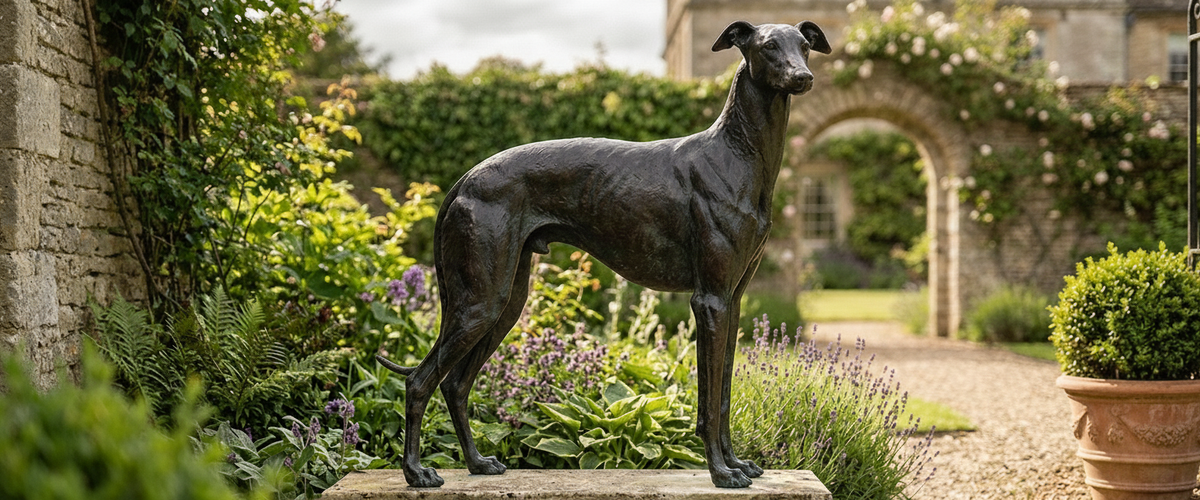 The Bronze Greyhound Sculpture Test: Ribs, Ankles and Patina - bronze greyhound sculpture
