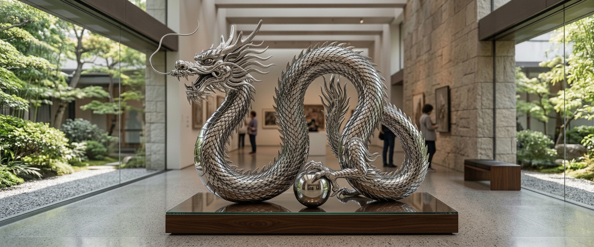 What Holds up a Large Dragon Sculpture? Start With the Tail - large dragon sculpture