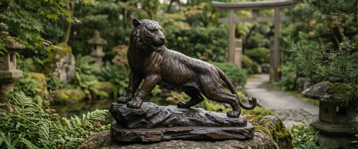 What Makes a Japanese Bronze Tiger Statue Look Japanese? - japanese bronze tiger statue