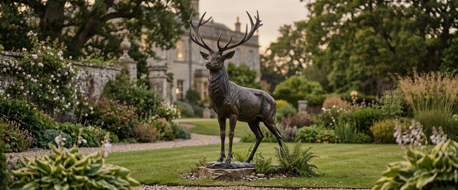 Where a Bronze Deer Statue Looks Wild, Not Staged - bronze deer statue