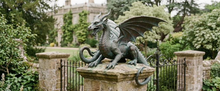 Why a Large Dragon Decor Statue Belongs up High - large dragon decor statue
