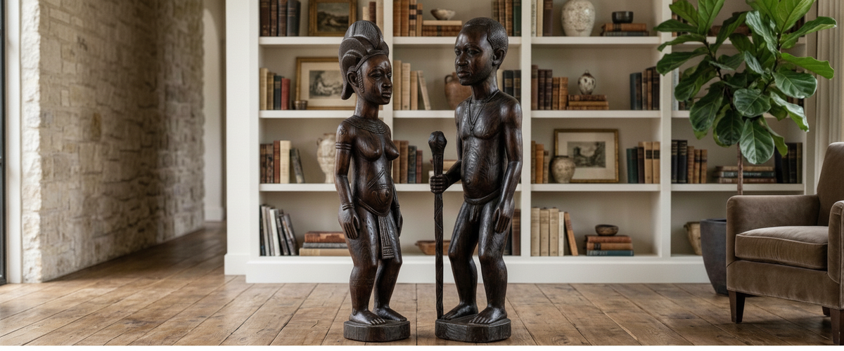 Why Large Vintage African Statues Disappear in the Wrong Room - large vintage african statues