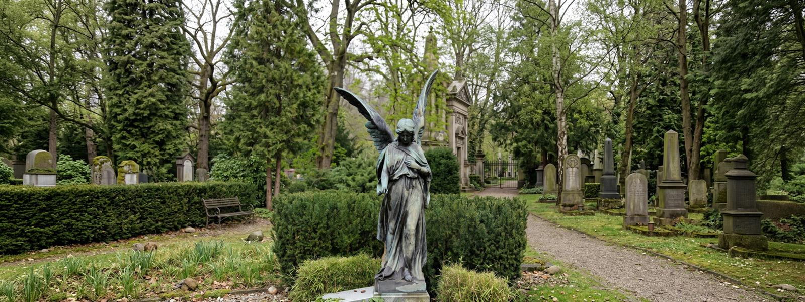 Bronze Angel & Cherub Statues