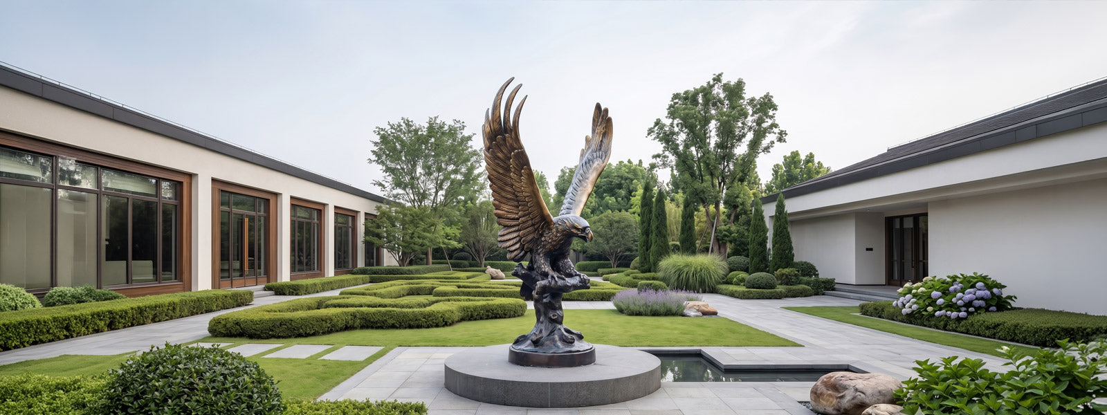 Bronze Eagle Statues