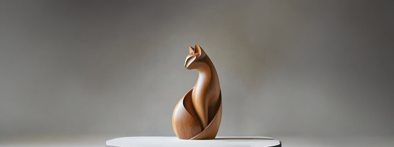 A woman in a silver dress walks confidently between two large metallic bear statues, one silver and one gold, in front of a contemporary stone and glass house entrance. Green shrubs line the pathway.